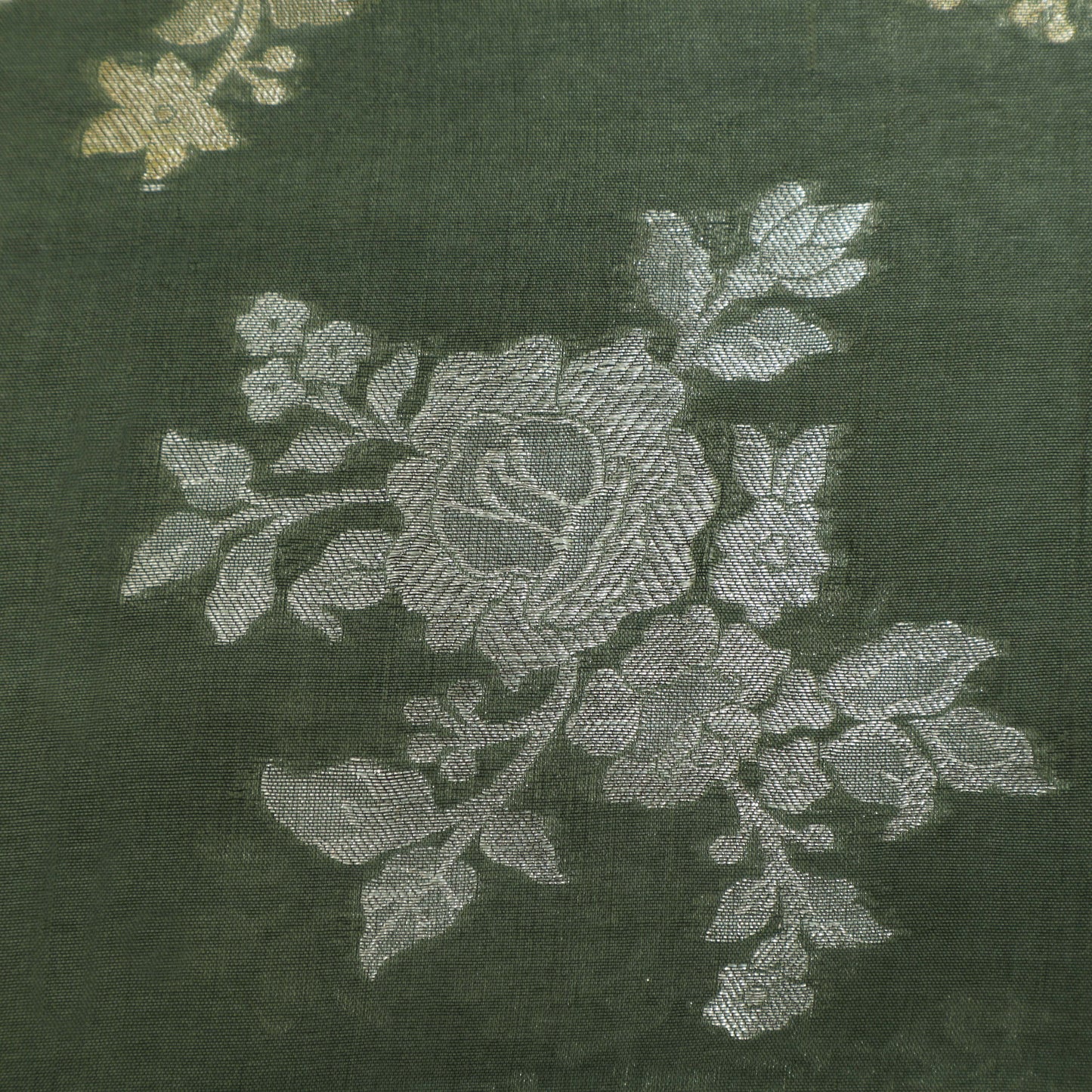 Sea Green Color Katan Dupion Silk Brocade Fabric