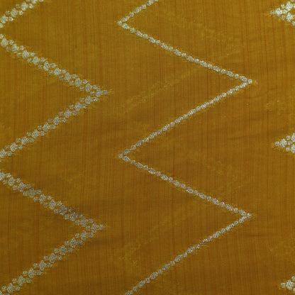 Mustard Color Chinia Dupion Silk Brocade Fabric