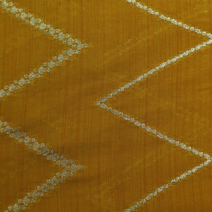 Mustard Color Chinia Dupion Silk Brocade Fabric