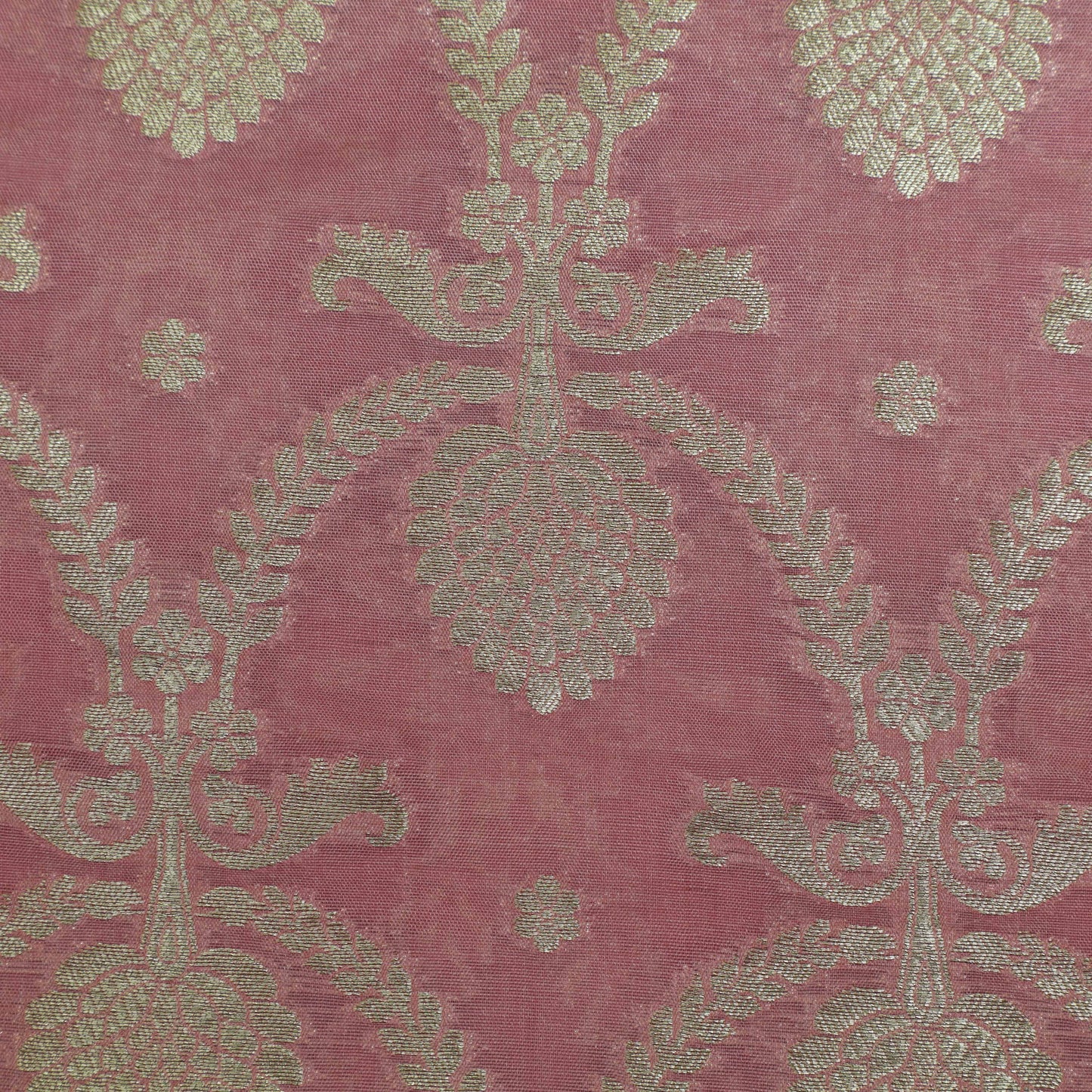 Baby Pink Color Chinia Dupion Silk Brocade Fabric