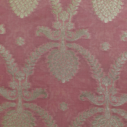 Baby Pink Color Chinia Dupion Silk Brocade Fabric