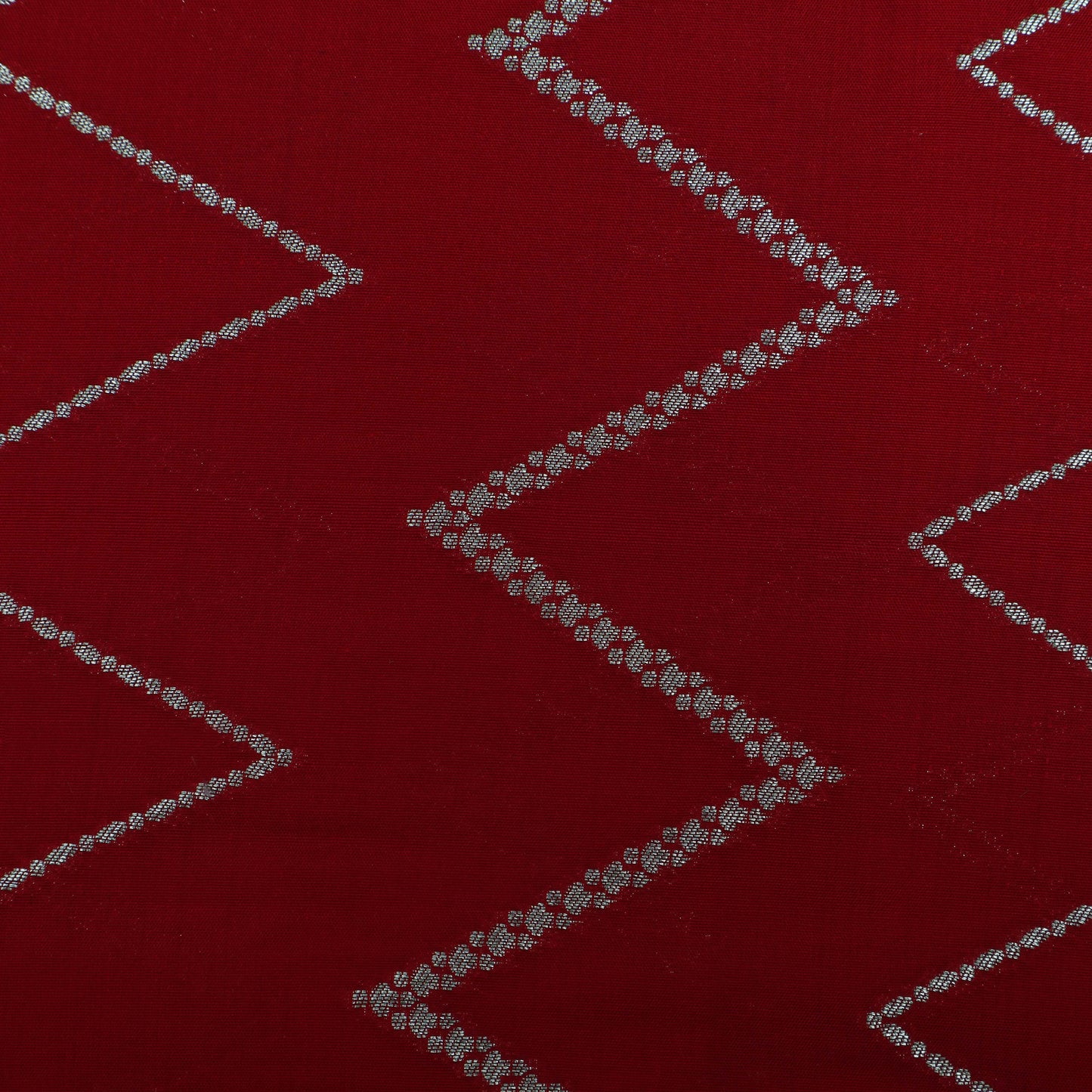 RED Color Chinia Dupion Silk Brocade Fabric