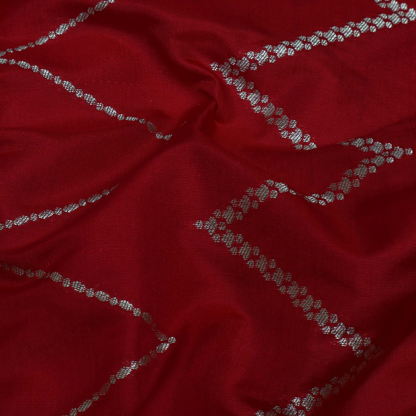 RED Color Chinia Dupion Silk Brocade Fabric