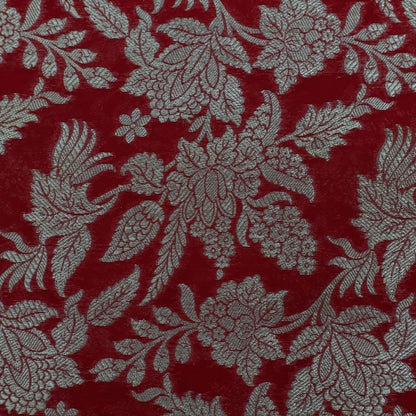 RED Color BROCADE Fabric