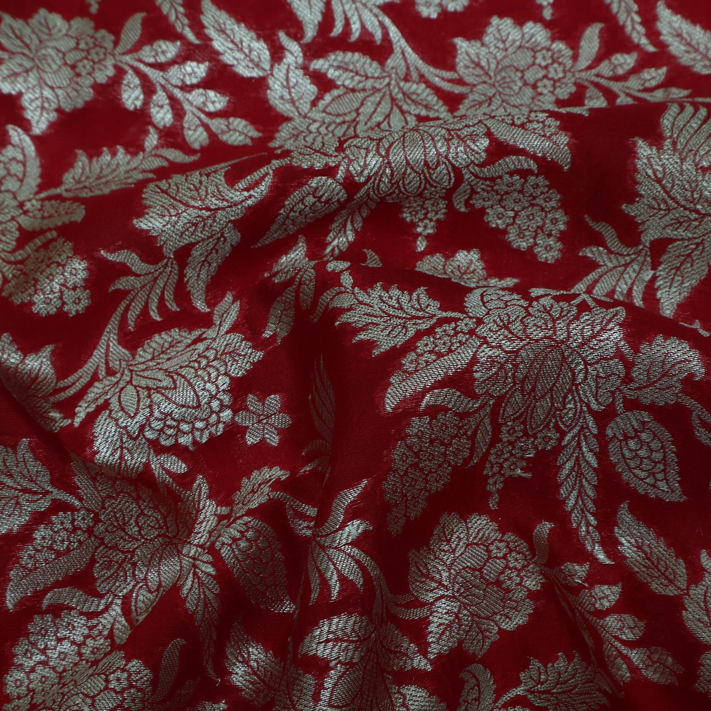 RED Color BROCADE Fabric