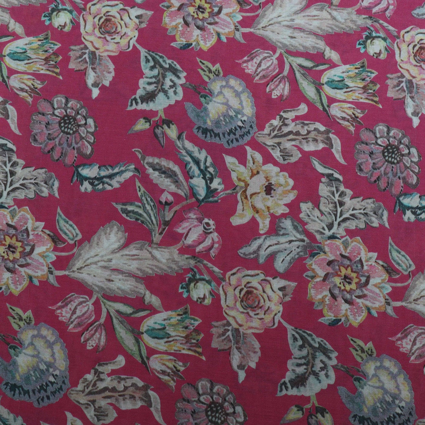 Multi-Color Mulmul Print Fabric