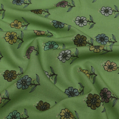 Multi-Color Mulmul Print Fabric