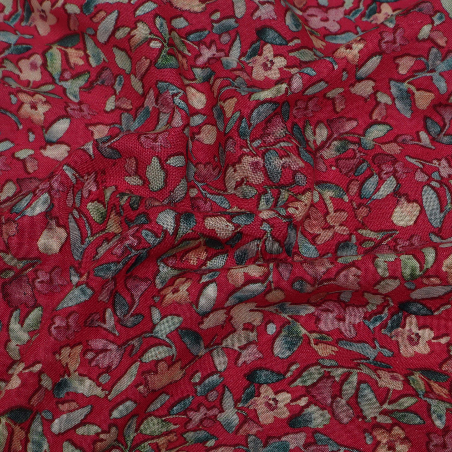 Multi-Color Mulmul Print Fabric