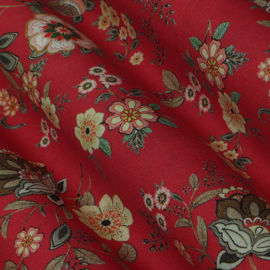 Multi-Color Mulmul Print Fabric