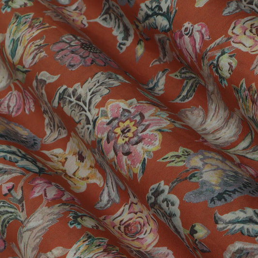 Multi-Color Mulmul Print Fabric