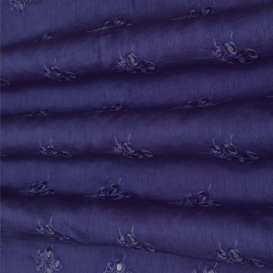 PURPLE Color Nokia Silk Embroidery Fabric