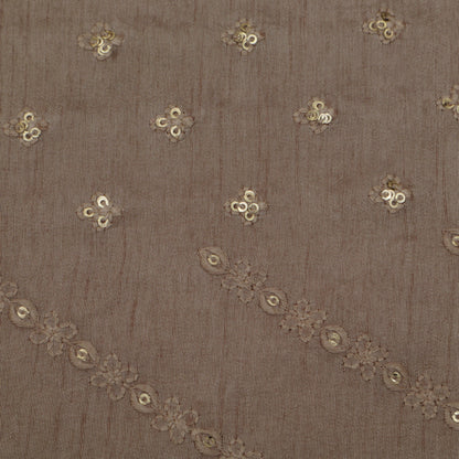 Beige Color Nokia Silk Embroidery Fabric