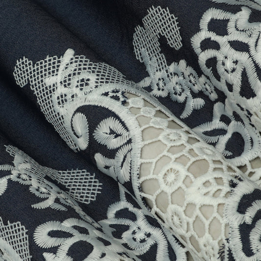 Denim Embroidery Fabric