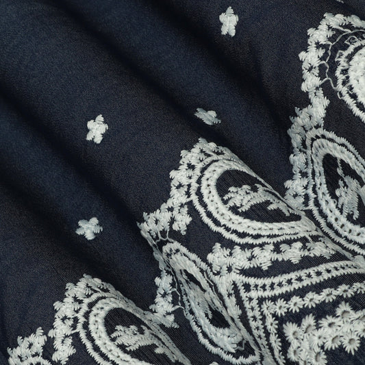 Denim Embroidery Fabric