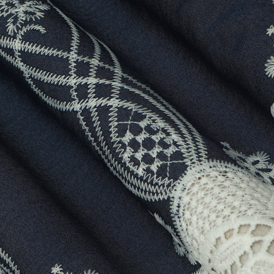 Denim Embroidery Fabric
