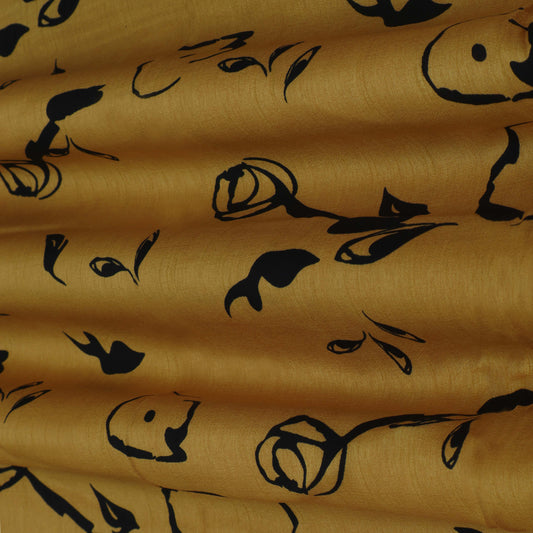 Slub Chanderi Print Fabric