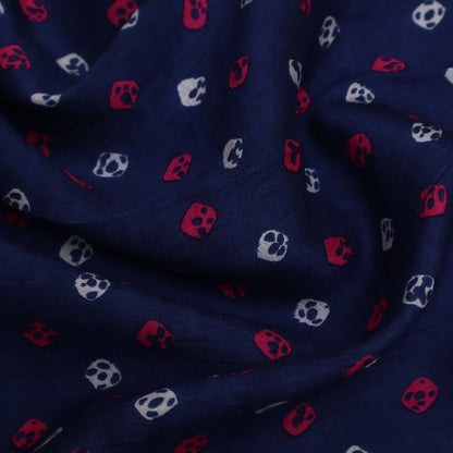 Slub Chanderi Print Fabric