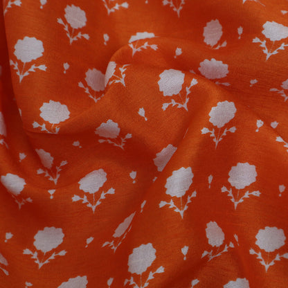 Slub Chanderi Print Fabric