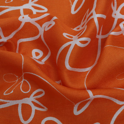 Slub Chanderi Print Fabric