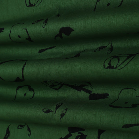 Slub Chanderi Print Fabric