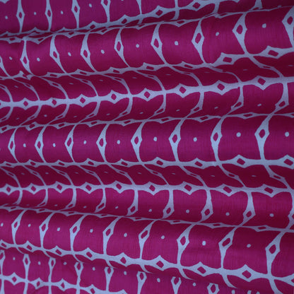 Slub Chanderi Print Fabric