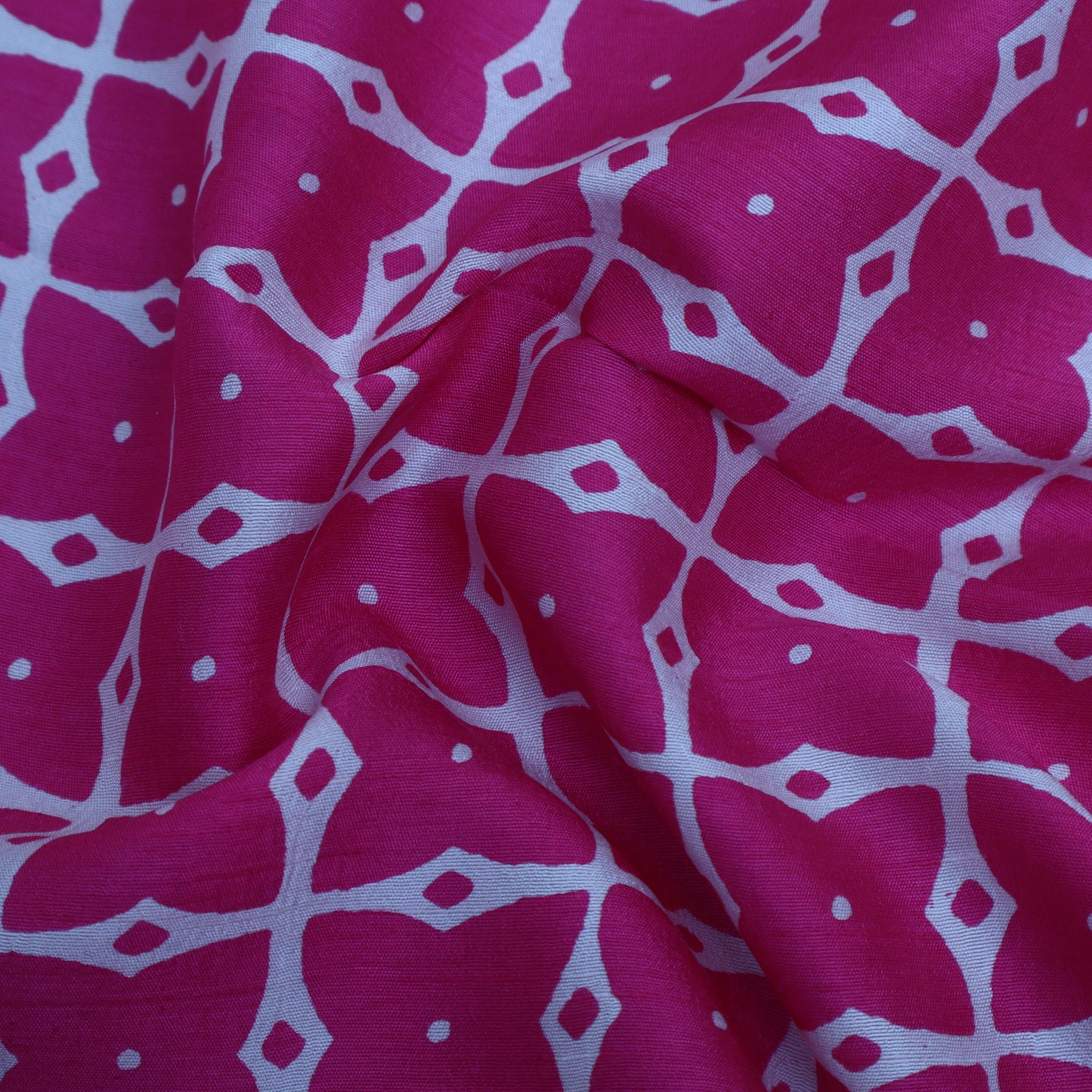 Slub Chanderi Print Fabric