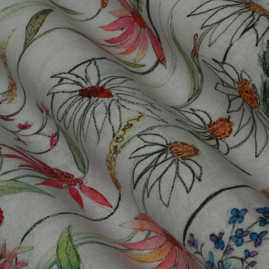 Multi-Color Linen Print Fabric