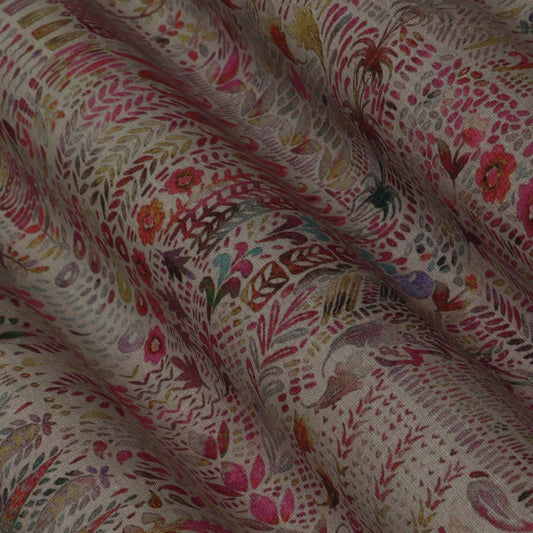 Multi-Color Linen Print Fabric