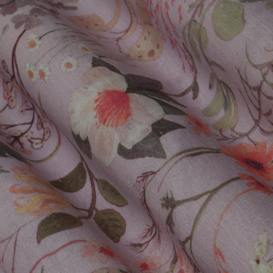 Colored Linen Print Fabric