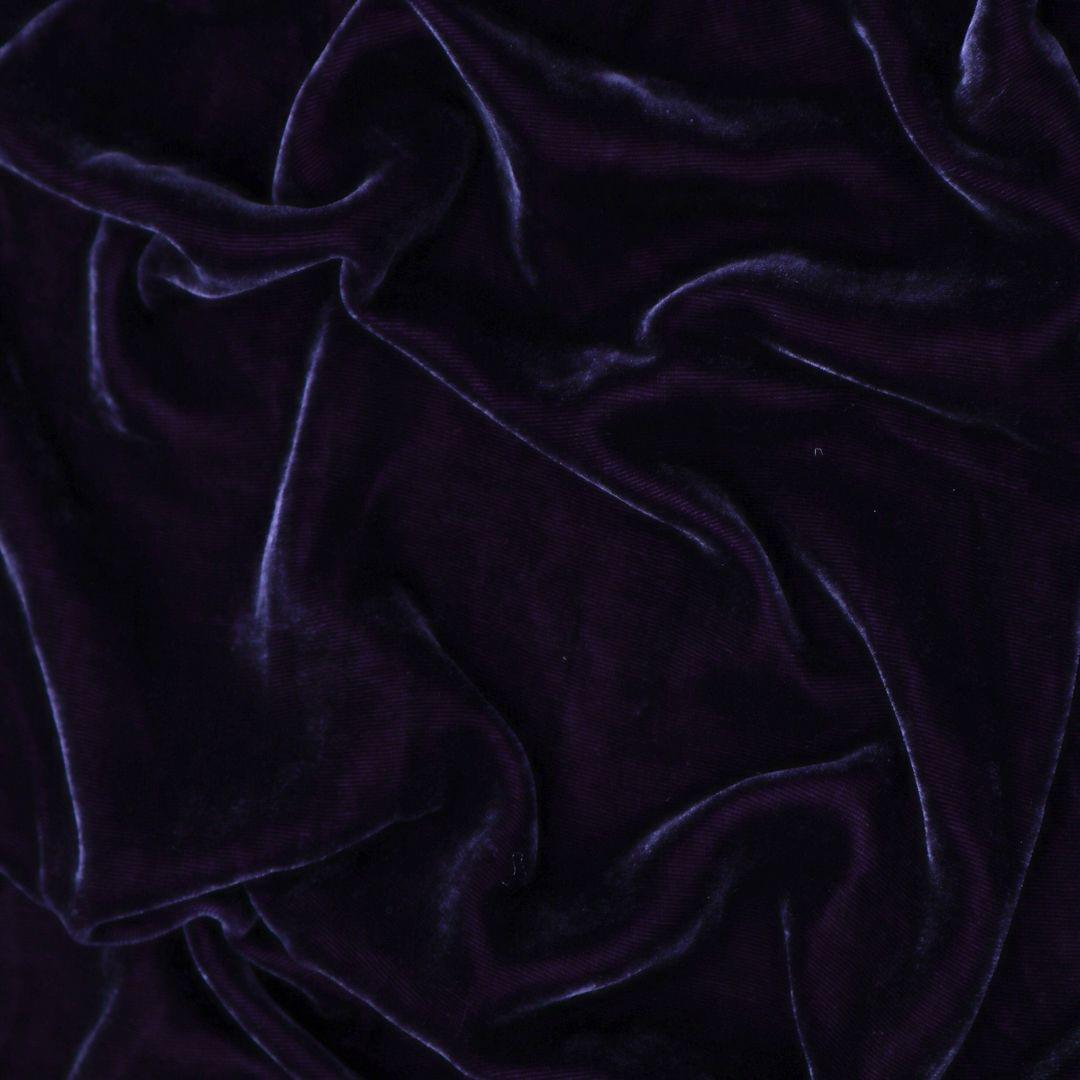 Midnight Purple Viscose Velvet Fabric